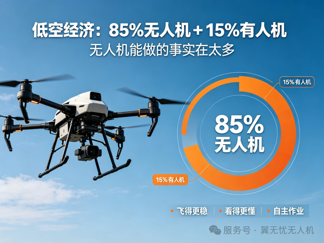 低空经济：85%无人机+15%有人机，